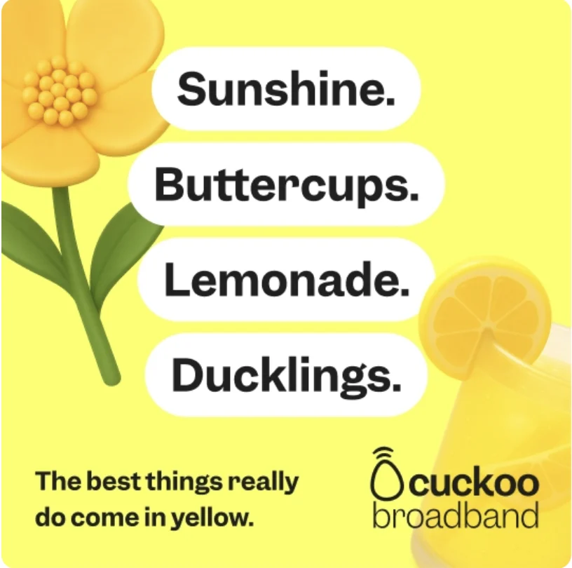 Cuckoo social – Sunshine and buttercups