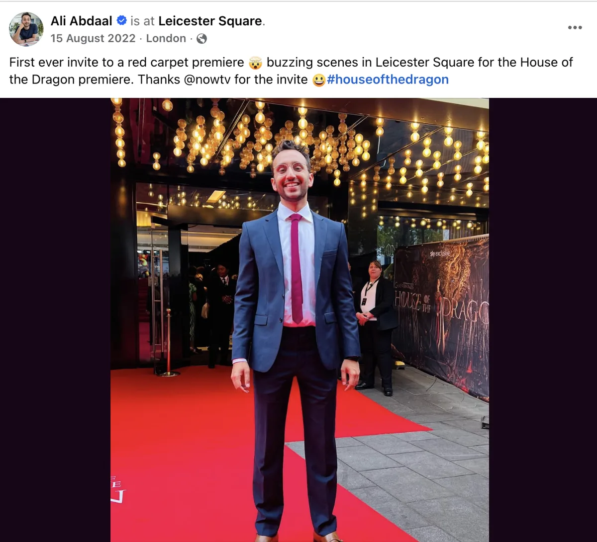 House of the Dragon premiere — creator red-carpet post